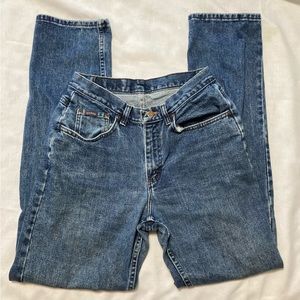 Riders high waist women’s denim jeans in a size 8.